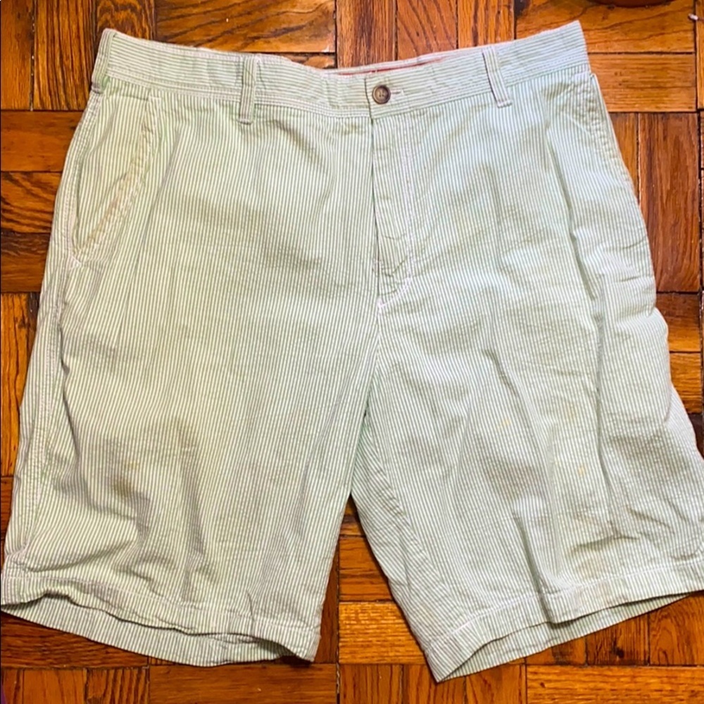 2 for $15 izod green stripe shorts size: 38